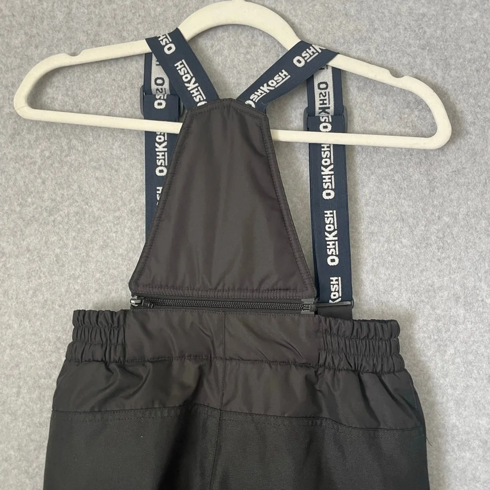 OshKosh B'gosh Black Snow Bibs Size 7 Ski Pants